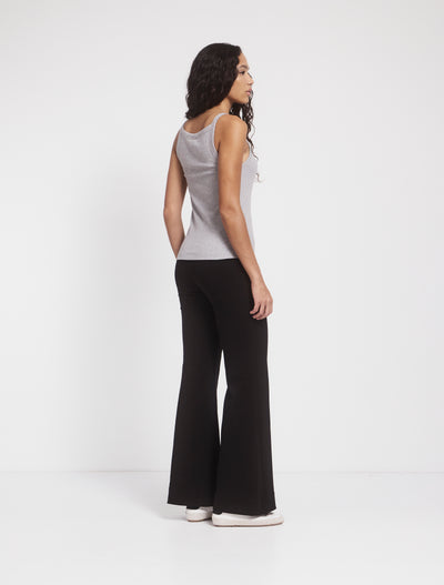 Wide Leg Travel Pant in Black