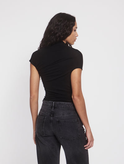 Scarab Micromodal Cut Out Top in Black