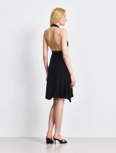 Pippa Halter Dress In Black