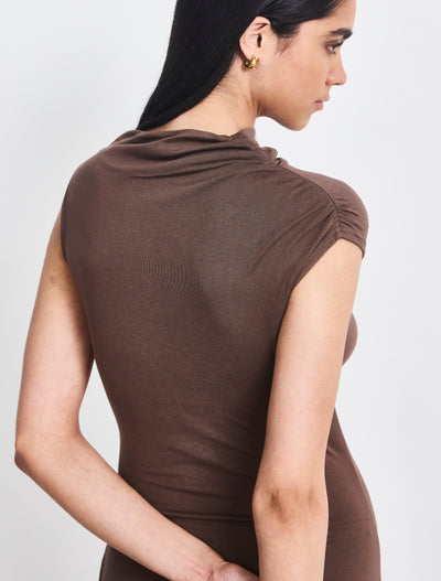 Ines Maxi Dress In Mocha