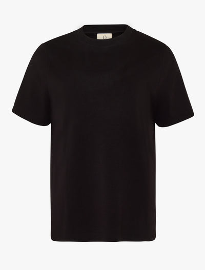 Compact Cotton Oversized T-Shirt in Black