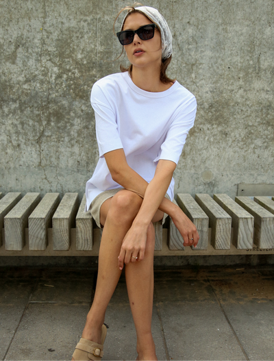 Classic Cotton Oversized T-Shirt in White