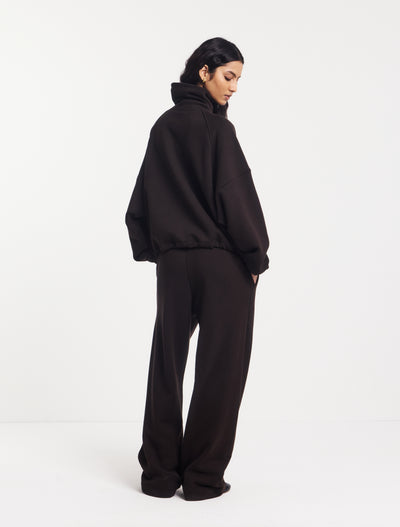Classic Half Zip Sweatshirt in Bitter Chocolate