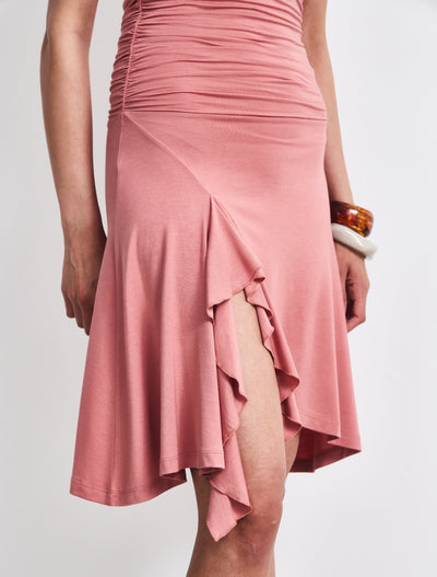 Pippa Halter Dress In Melon