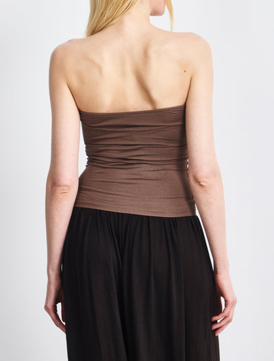 Lilly Twist Front Bandeau In Mocha