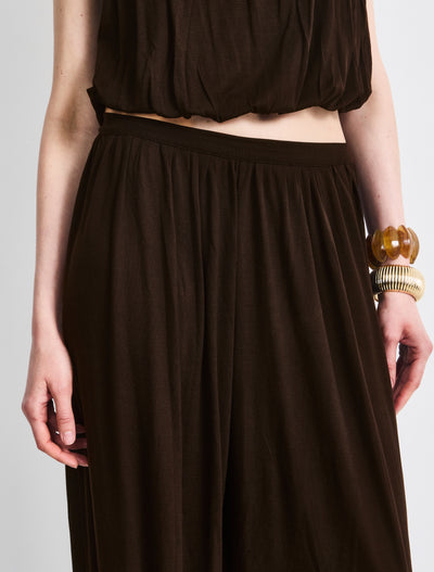 Ina Harem Trouser Jersey In Bitter Chocolate